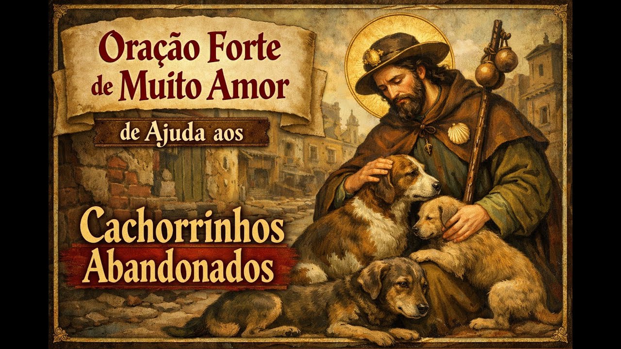 Oração🐕🐾 🐶 Forte de São Roque com muito amor, de ajuda aos cachorrinhos abandonados...