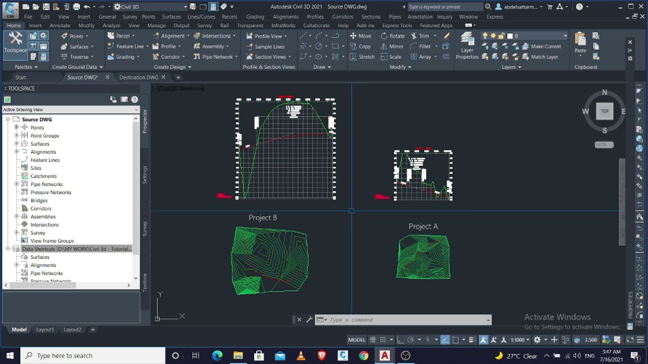 Civil 3D Tutorials | Create Data ShortCuts & References