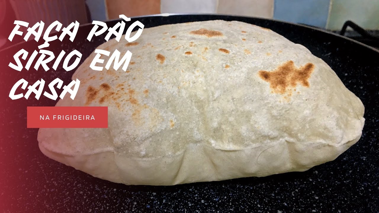 Receita original de pão sírio na frigideira #paosirio