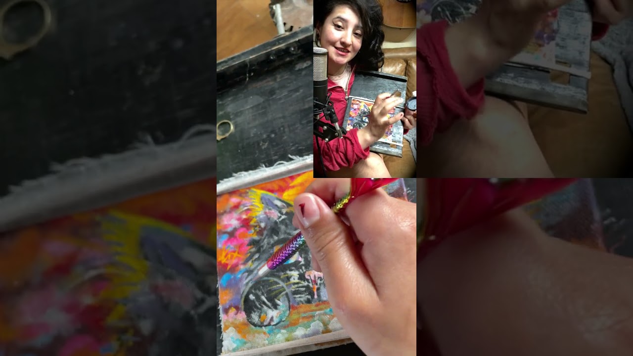 Arte con causa - pintando un gatito al atardecer #perritamoni #justiciaparaMoni 