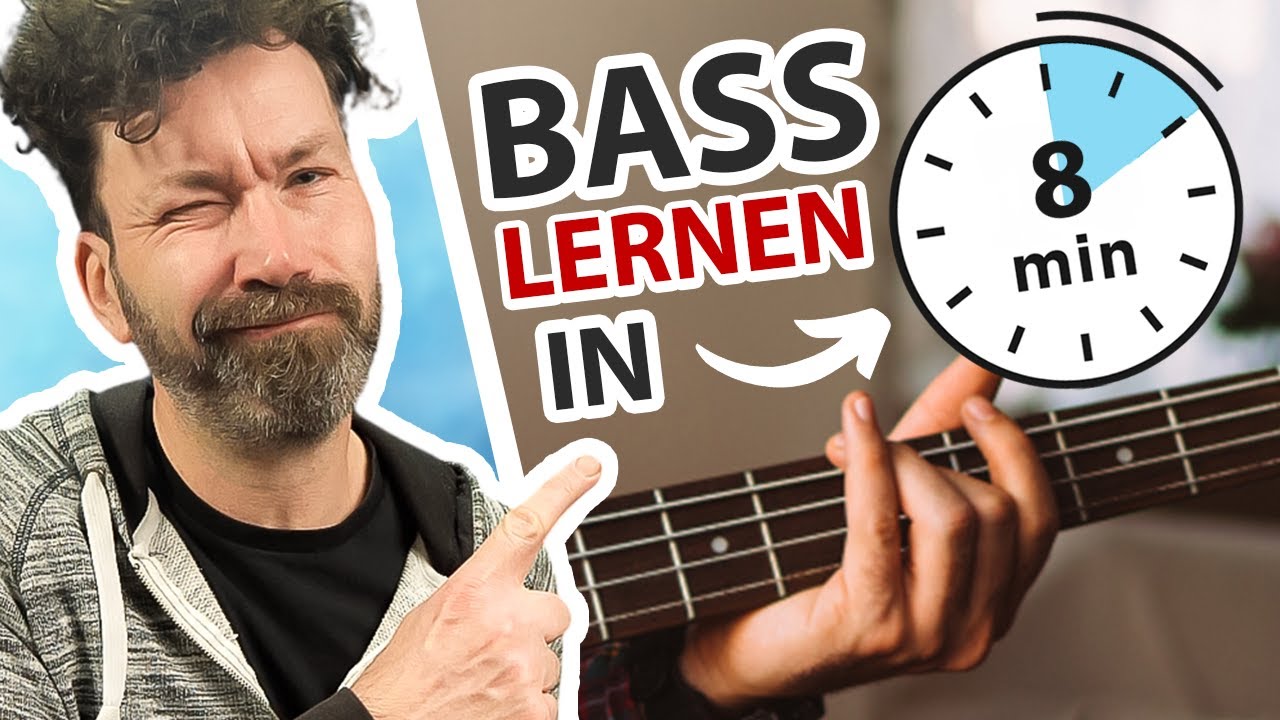 Bass lernen in nur 8 Minuten - ideal f&uuml;r Anf&auml;nger.