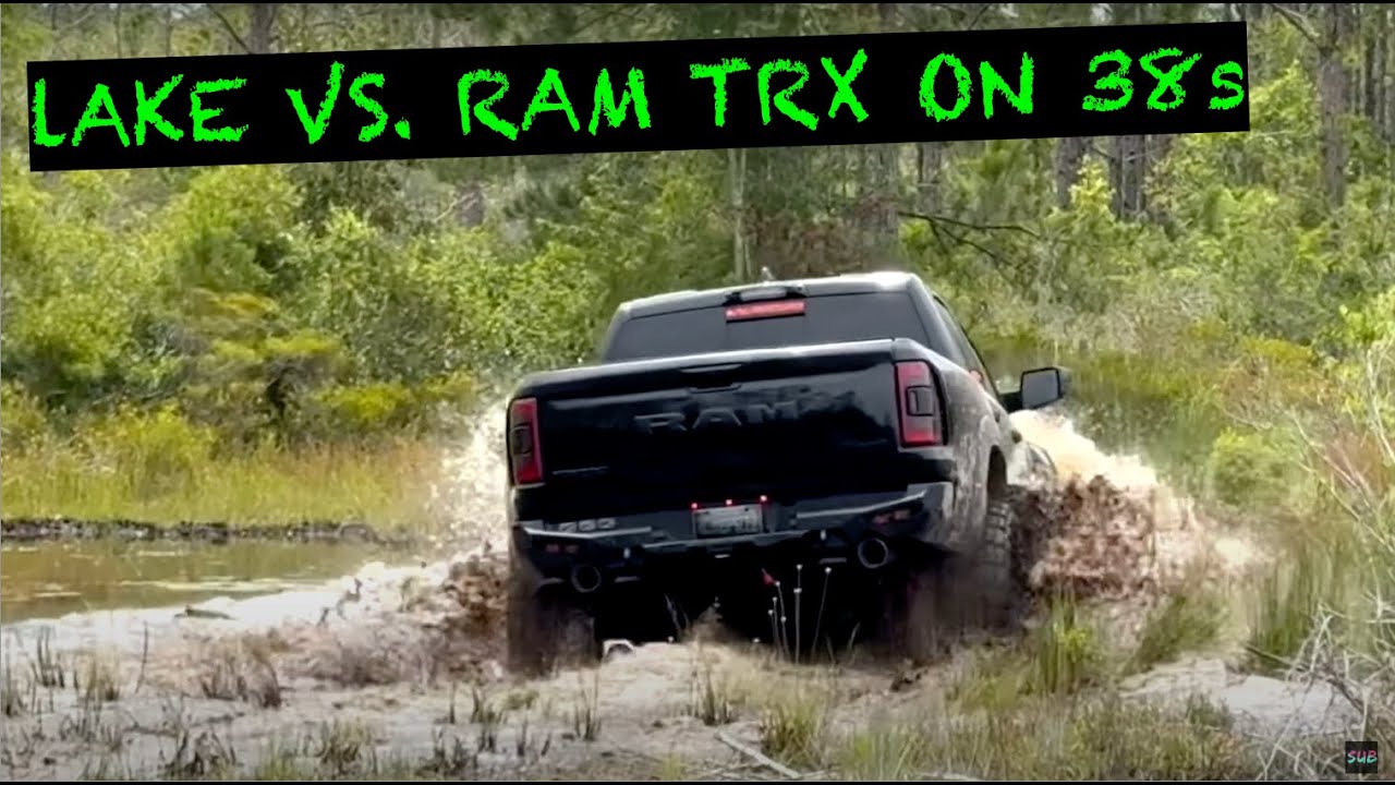 🔥 RAM TRX OFFROAD LAKE TEST | HOW FAR can a RAM TRX Off-road in a Lake on 38" XTREME MUD TERRAINS??