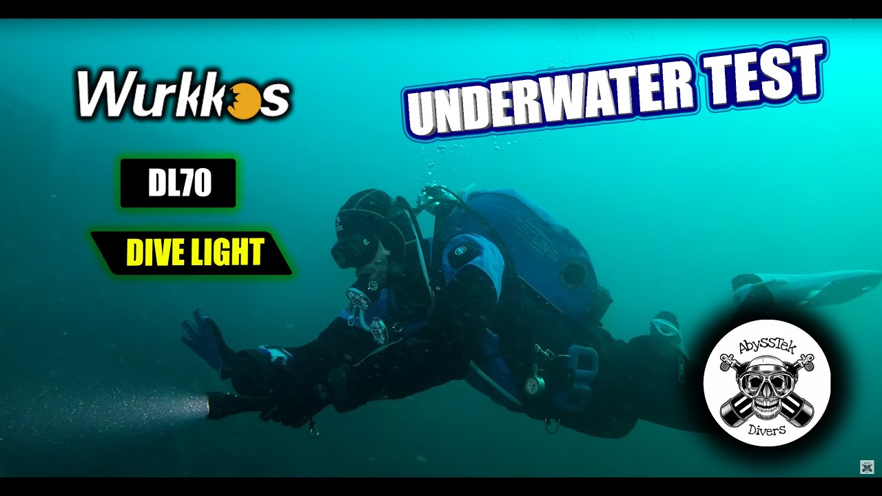 WURKKOS DL70 DIVE LIGHT UNDERWATER TEST