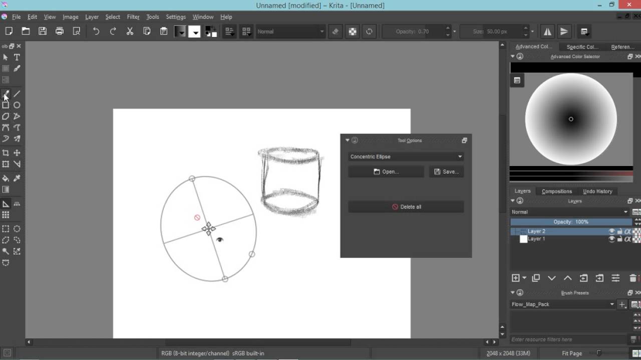 Krita e o segredo das réguas ou guias