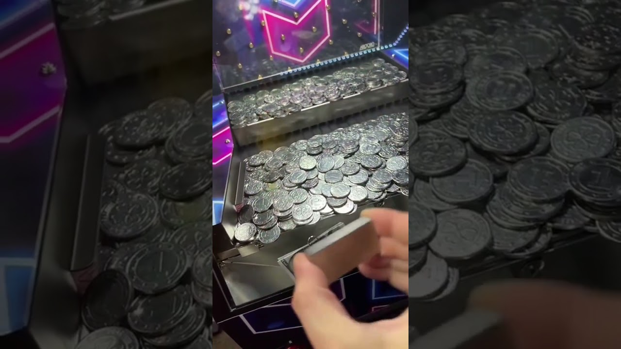 Can You Hack a Coin Pusher Using a Magnet? Let&rsquo;s Find Out&hellip;#shorts #shorts30