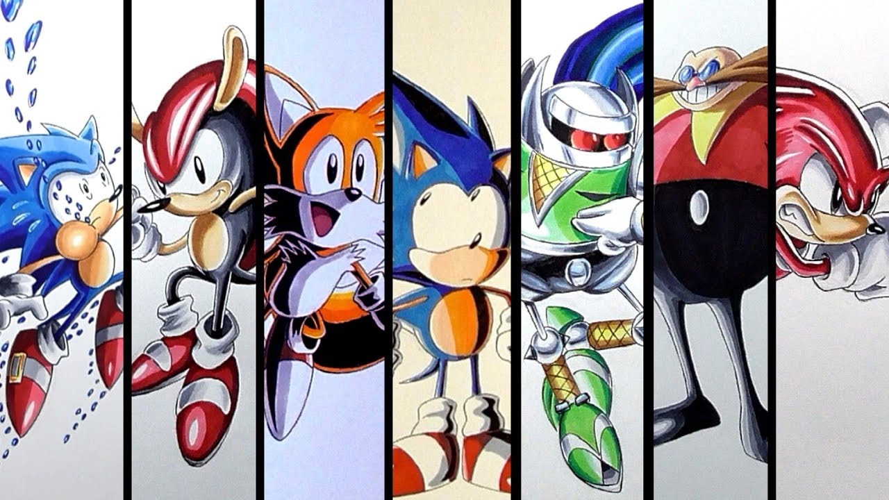 Drawing Sonic Mania Characters - Compilation