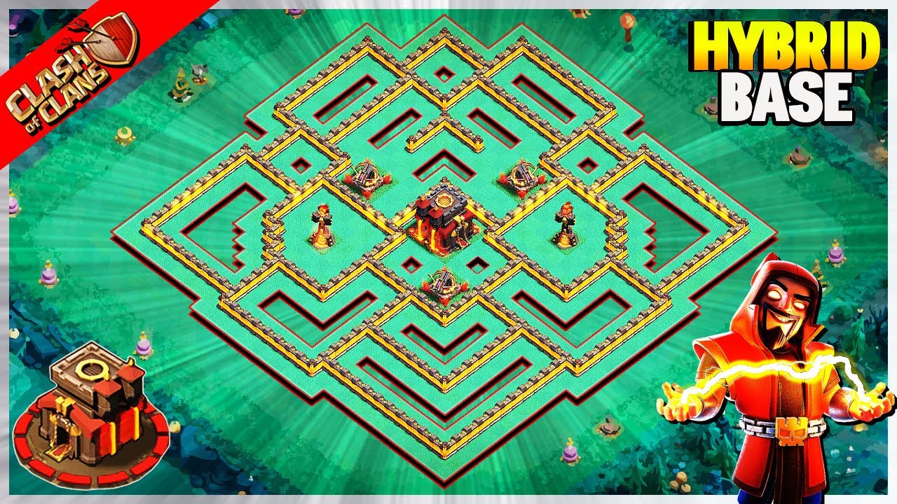 НОВЫЙ СИЛЬНЕЙШИЙ! Фермерская база «Ратуша 10» (TH10) с CopyLink 2022 | Гибрид | Clash of Clans #460