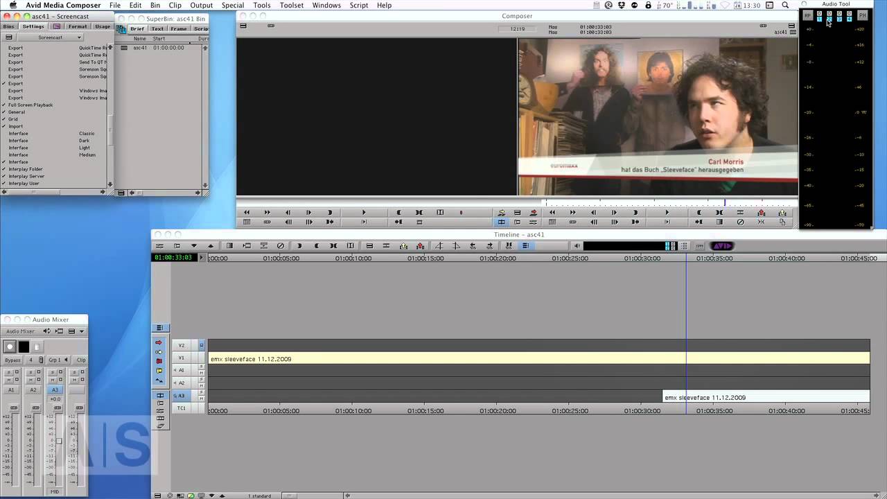 Avid Screencast #41: Audio Basics I - Settings, Settings, Settings