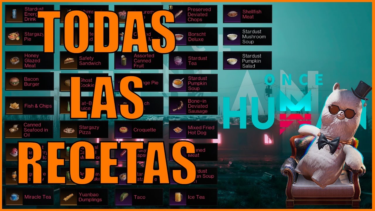TODAS las RECETAS y sus UBICACIONES! | ONCE HUMAN