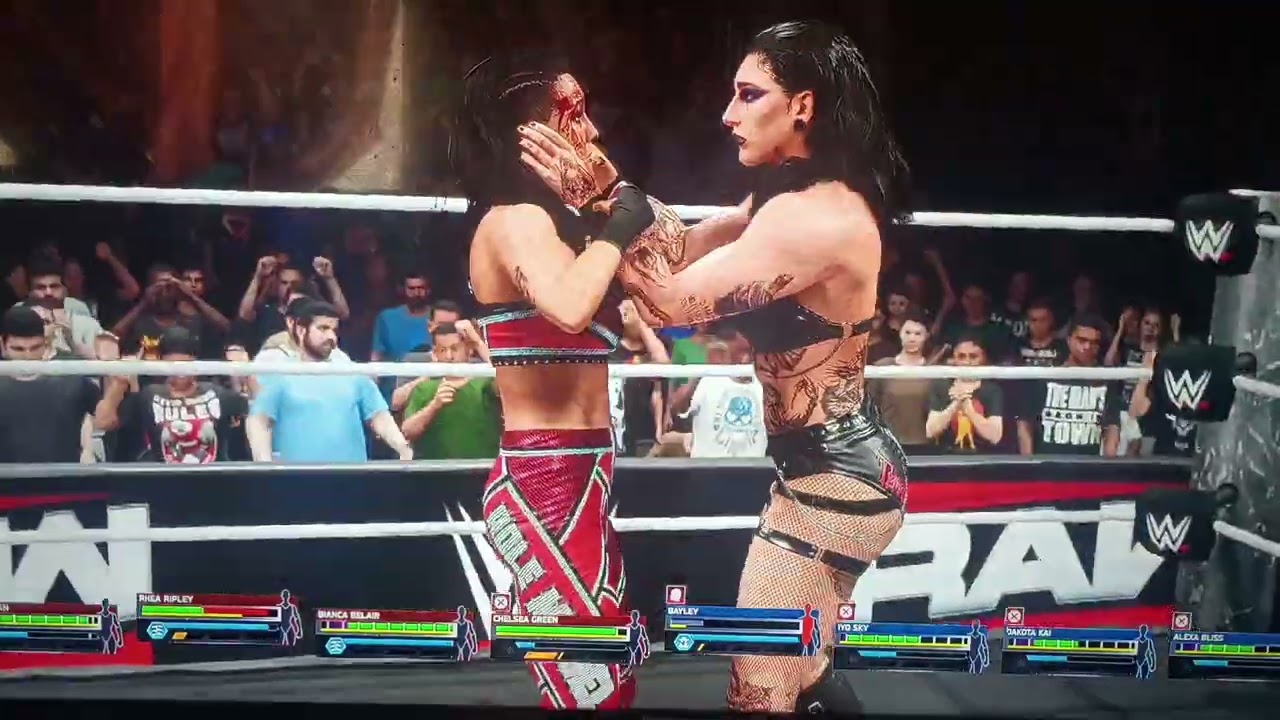 Women's 4 on 4 tag team match WWE 2k25 Sunday February 8th 2026