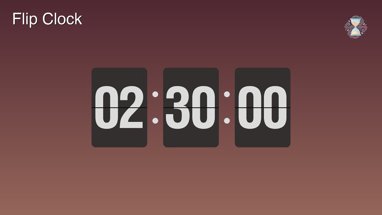 2 Hour 30 Minute Timer ⏱️ Rose Gold Flip Clock | Extended study Timer - ChronoFlow
