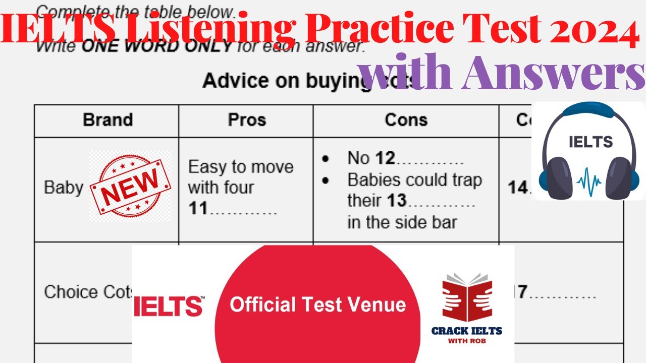 IELTS Listening Practice Test 2024 with Answers | 27.06.2024
