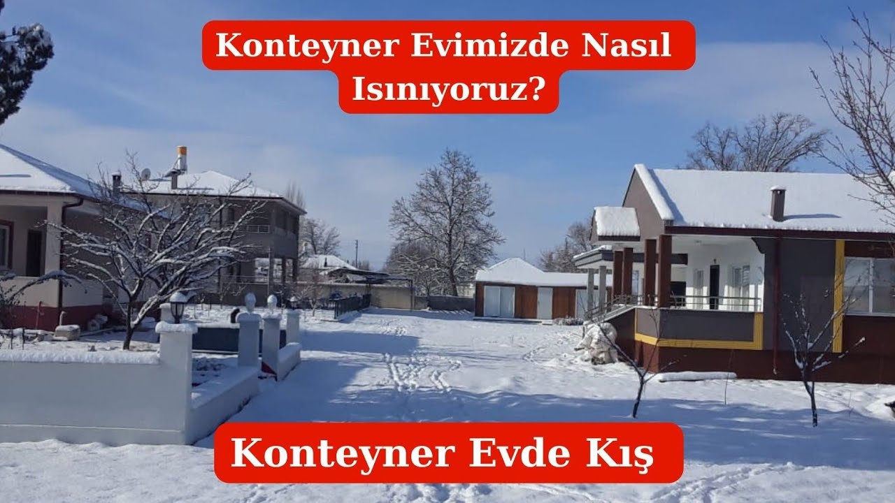 Konteyner Evimizde Nasıl Isınıyoruz❓️Konteyner Evde Soba Olur mu❓️#konteyner #kar #köy #köyhayatı
