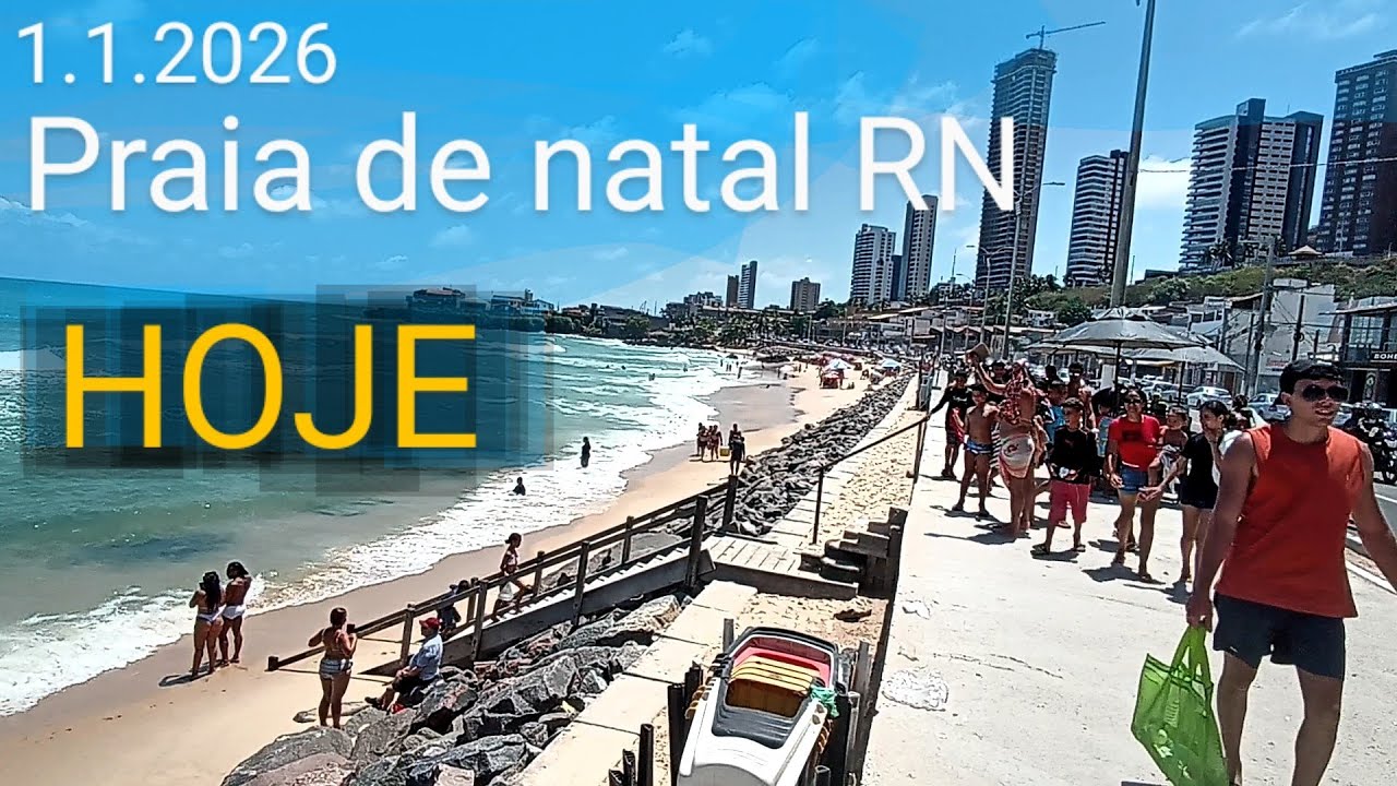Vídeo de 1 de janeiro praia do meio Natal RN