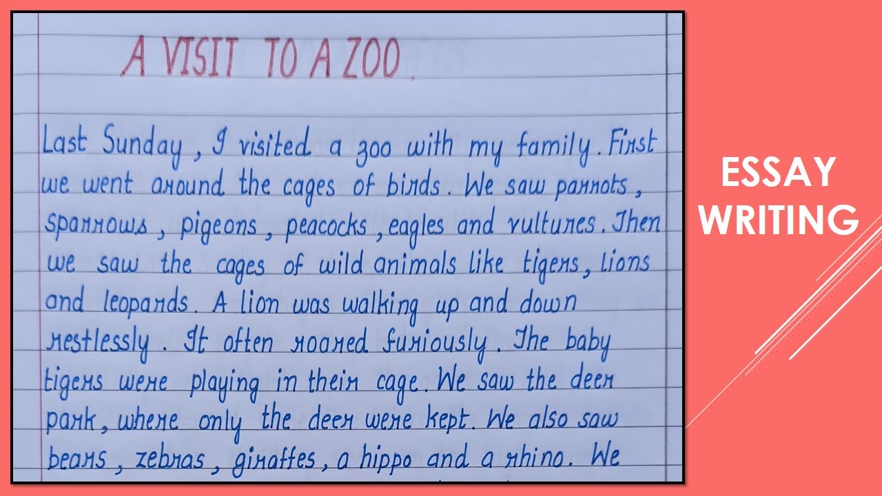 How to Write Essay On A Visit To A Zoo in English || Essay Writing || Short Essays ||