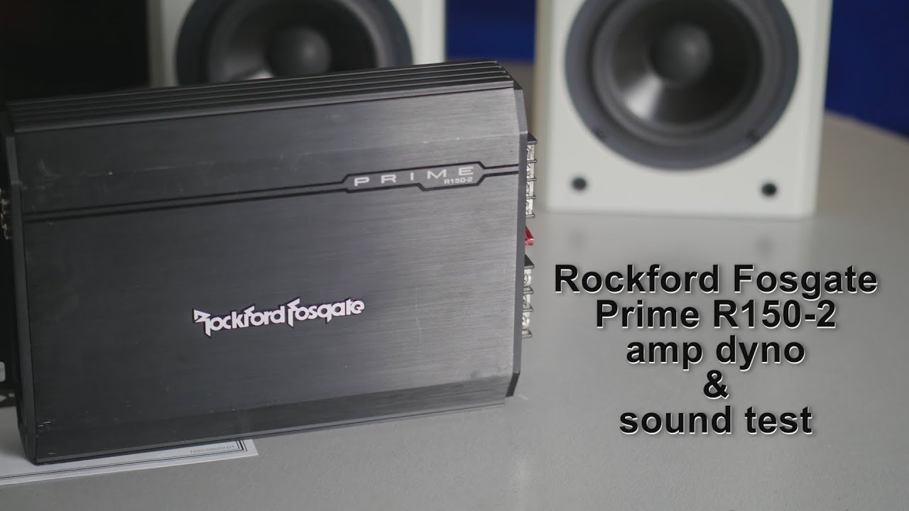 Rockford Fosgate Prime R150-2 stereo car audio amplifier power test sound check & amp dyno run