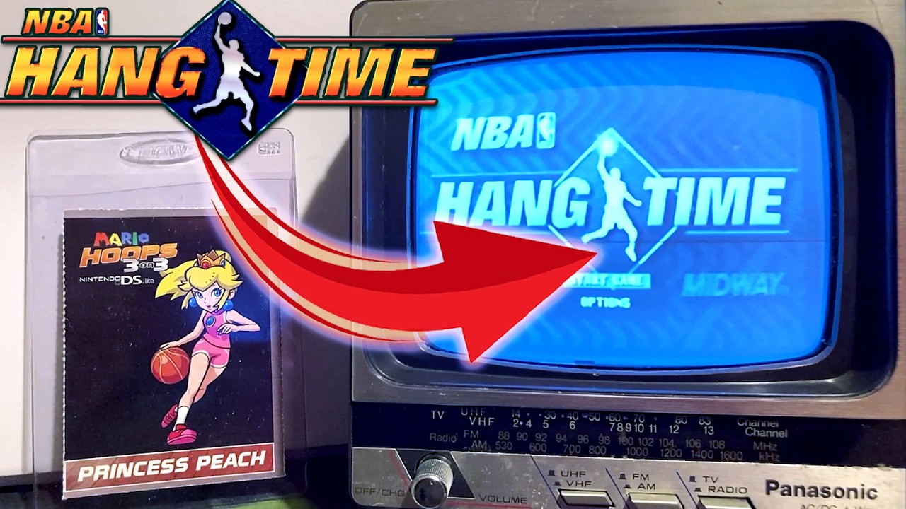 What NBA Hangtime Looks Like on a Black & White 1984 TV! (N64)