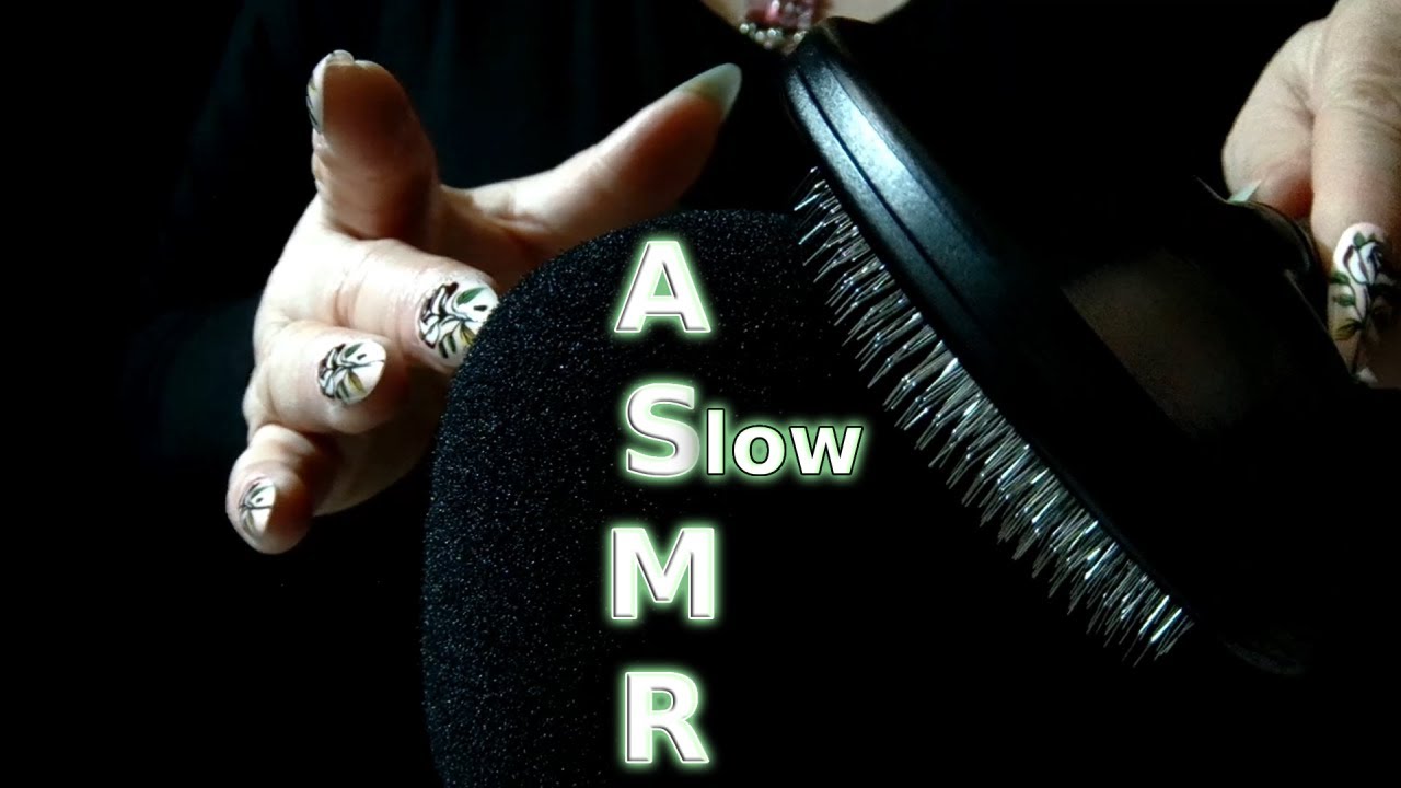 Slow ASMR | Long and DEEP Strokes with SHARP Metal Brush Over Foam Cover | Powerful Crunch Triggers
