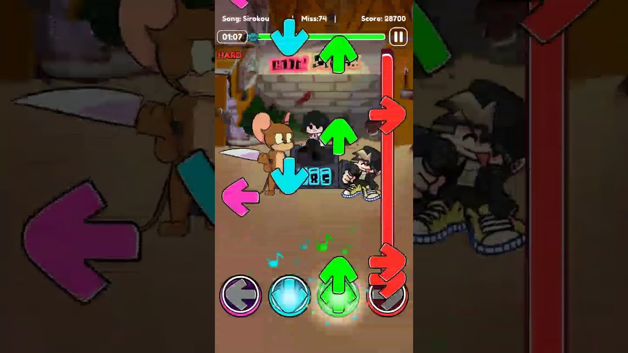 FNF Android Gameplay Vs The Basement Show "Jerry" (Sirokou (sound warning))
