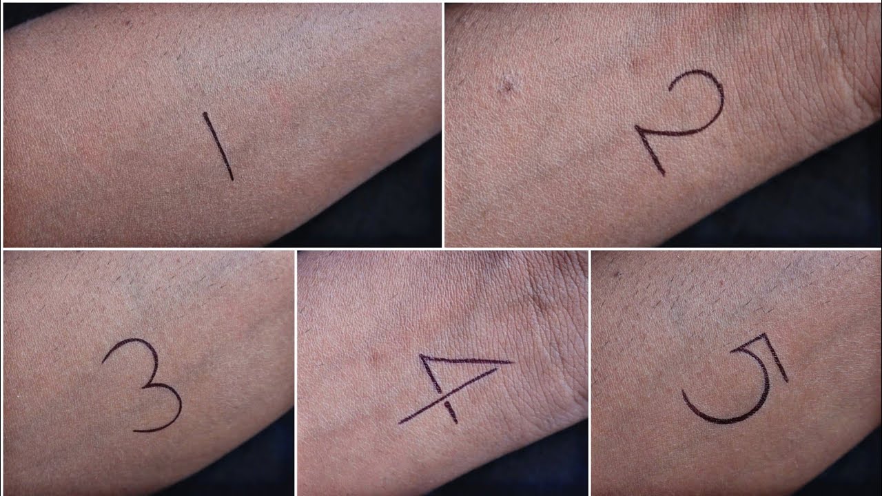 how to convert numbers of 1 2 3 4 & 5 in simple tattoo designs || amazing tattoo trick