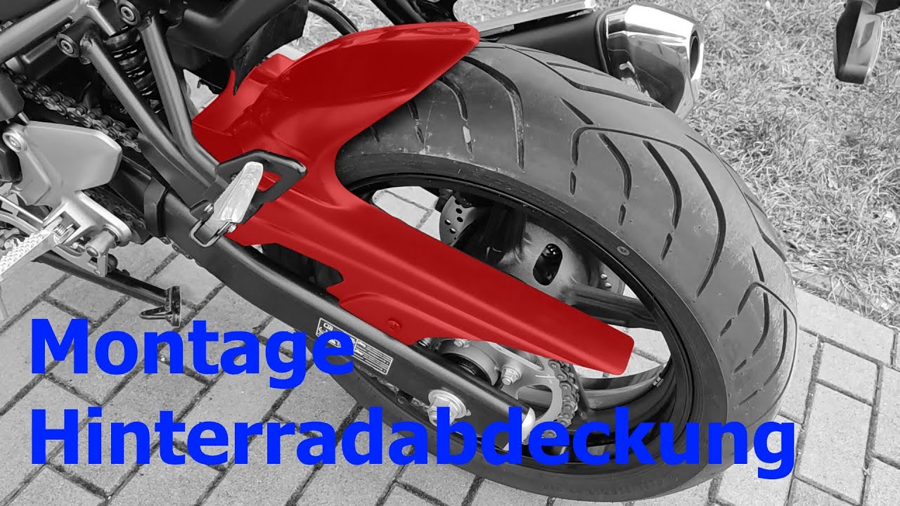 Suzuki SV 650 2022 Montage einer Hinterradabdeckung