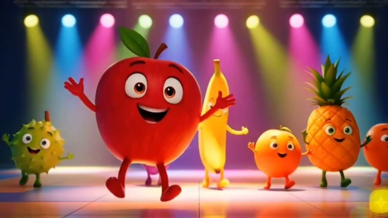 Apple Banana Dance Song 🍎🍌 | Fruits Rhyme Hindi | Kids Learning Video