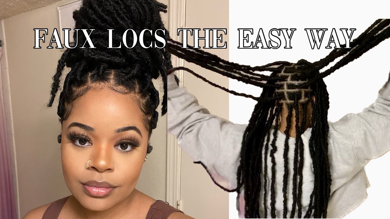 How To: Easy Faux Locs Tutorial | Crochet method, minimal wrapping 🩷