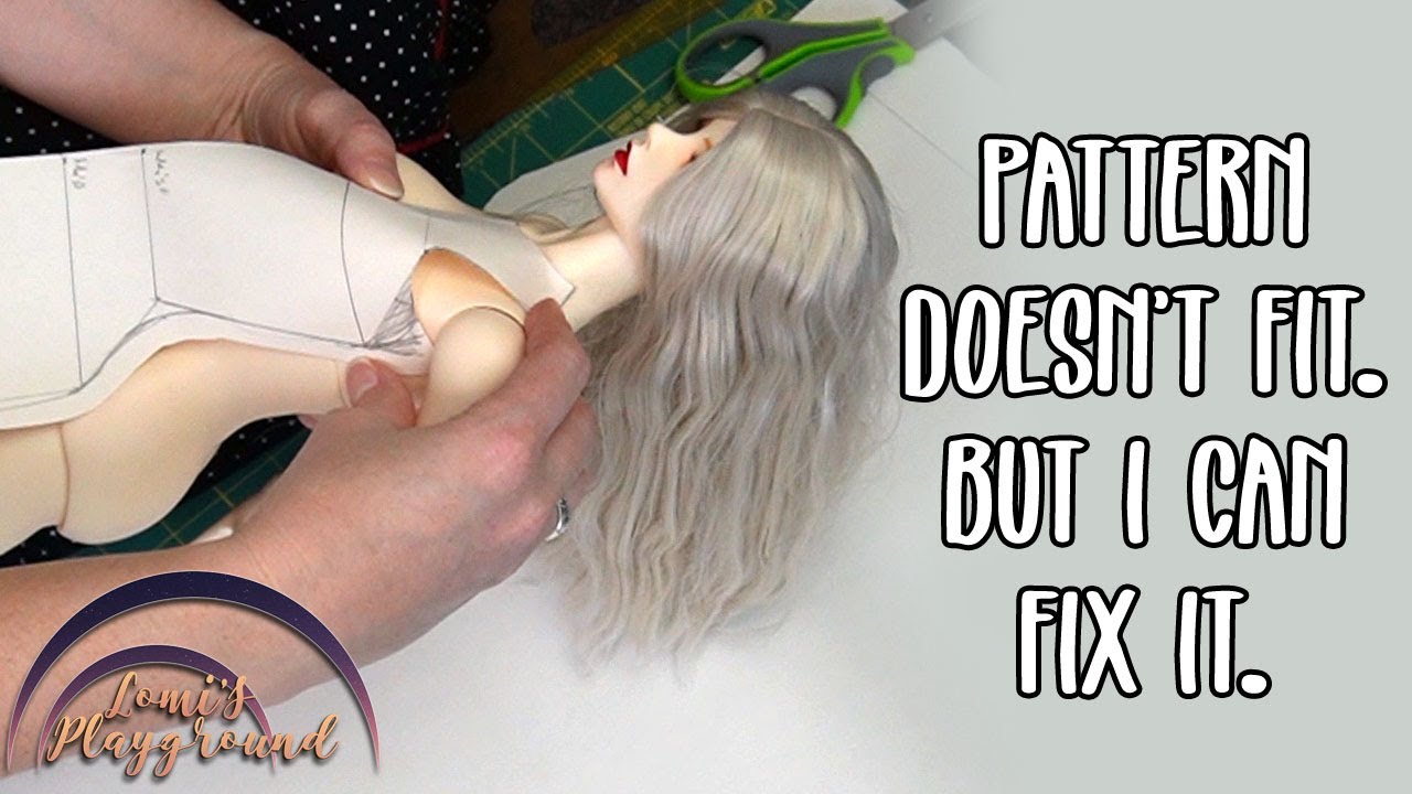 Dolls don't care about pattern drafting rules. (Making a cowl dress pattern)