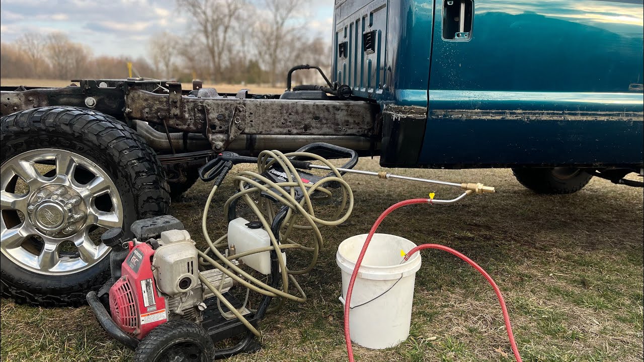 DIY Pressure washer sand blasting | Chassis Restoration