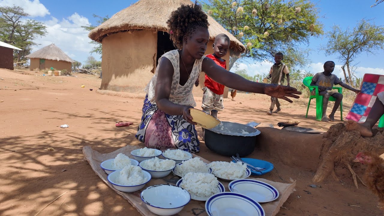 EP45: Day 2 of plastering our new home🥳🏡// Cooking the most appetizing meal// African village life 