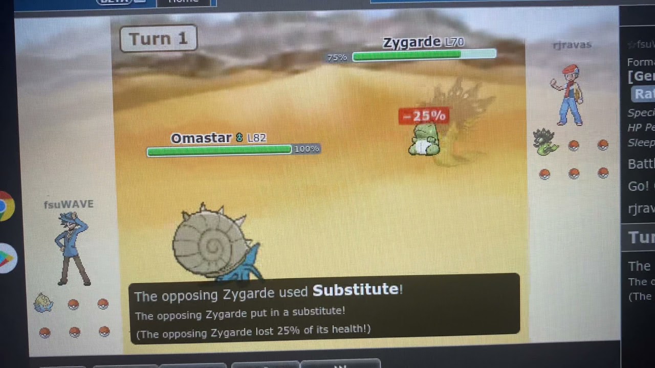 Epic Omastar Sweep (Pok&eacute;mon Showdown)
