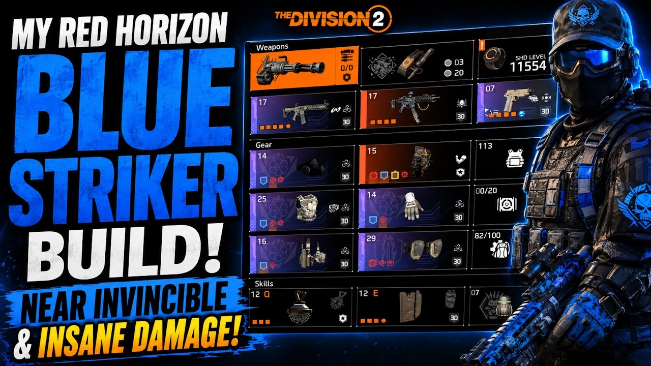 Near-Invincible Blue Striker Build with INSANE Damage! | The Division 2