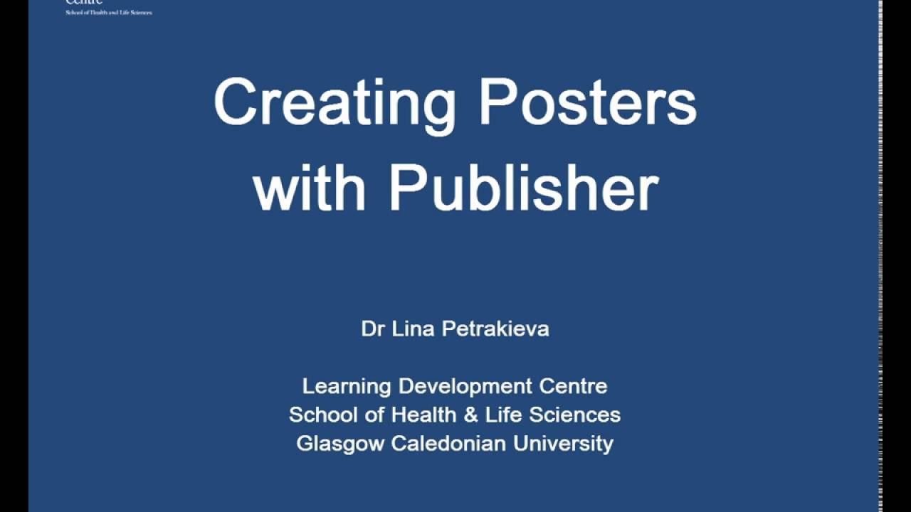 Creating Posters with Publisher