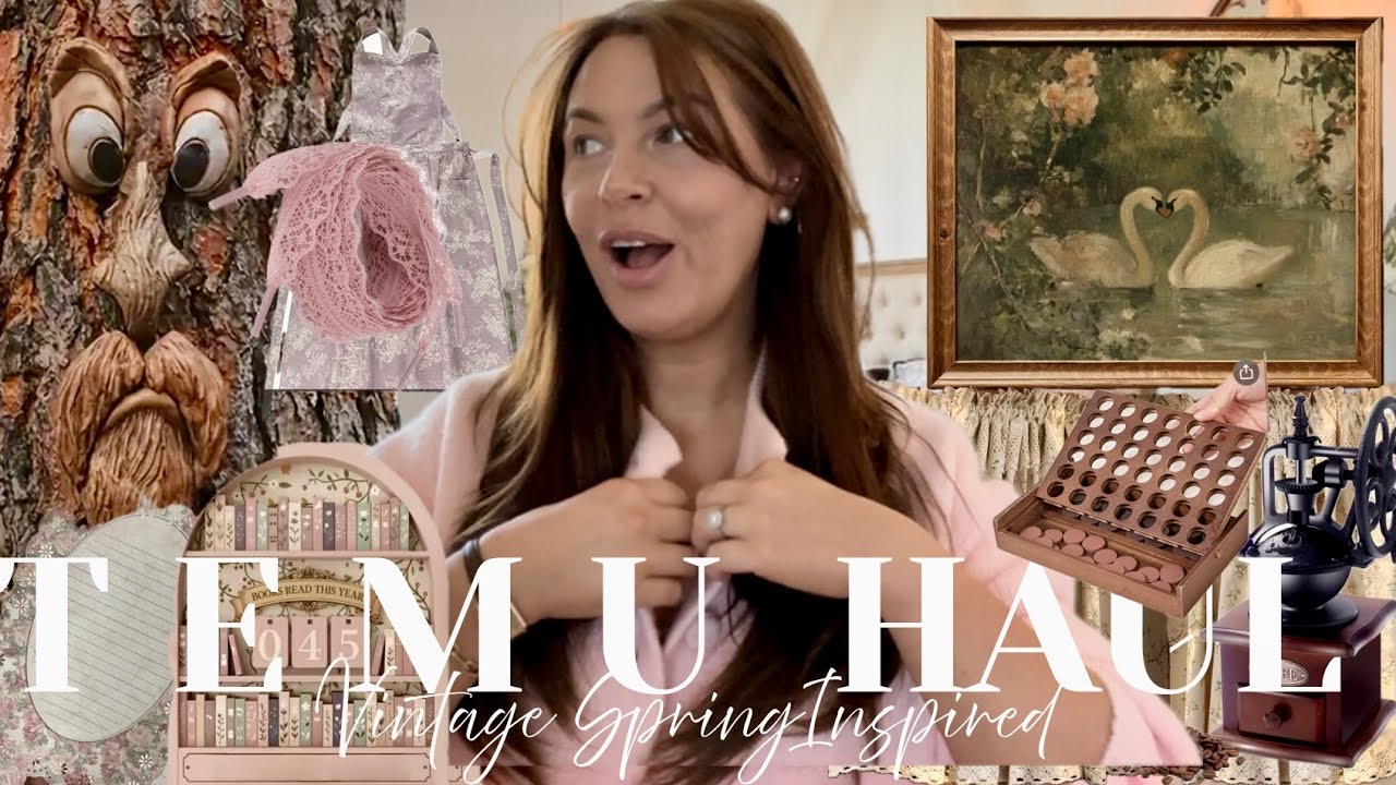 HUGE TEMU HAUL ~ Vintage Spring Home Decor 🕊️| Suzy Darling