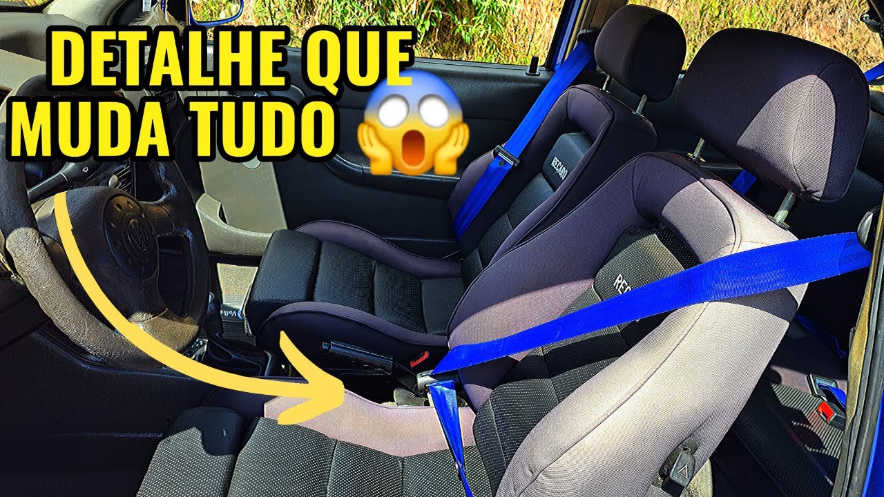INSTALANDO CINTOS AZUIS NO GOL G2 😱🔥FICOU INSANO!