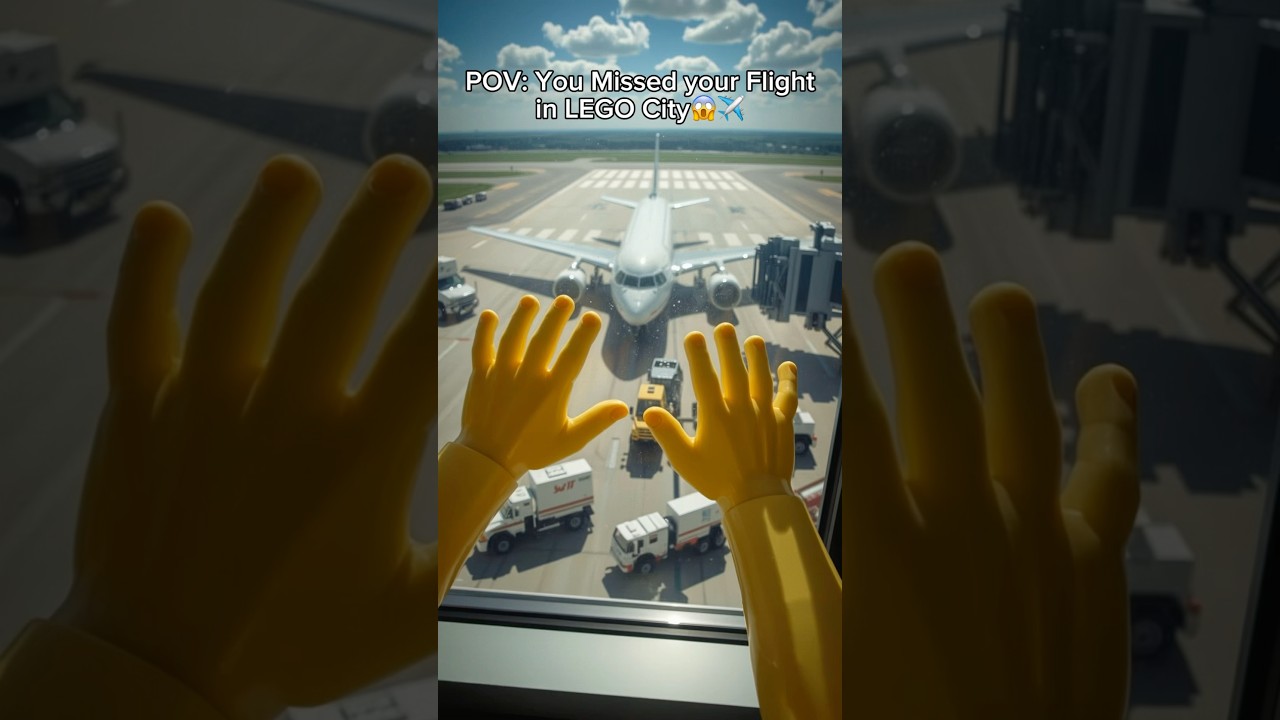 POV: You Missed your Flight in LEGO City😱✈️ #lego #pov #ai #everyday #airport #shorts
