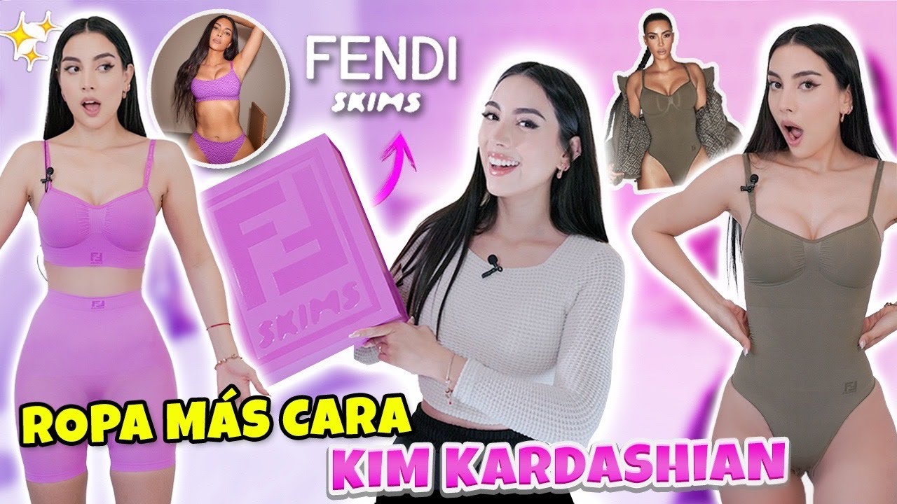 PROBANDO LA ROPA MÁS CARA Y DE LUJO DE KIM KARDASHIAN 😱SKIMS X FENDI | Claudipia