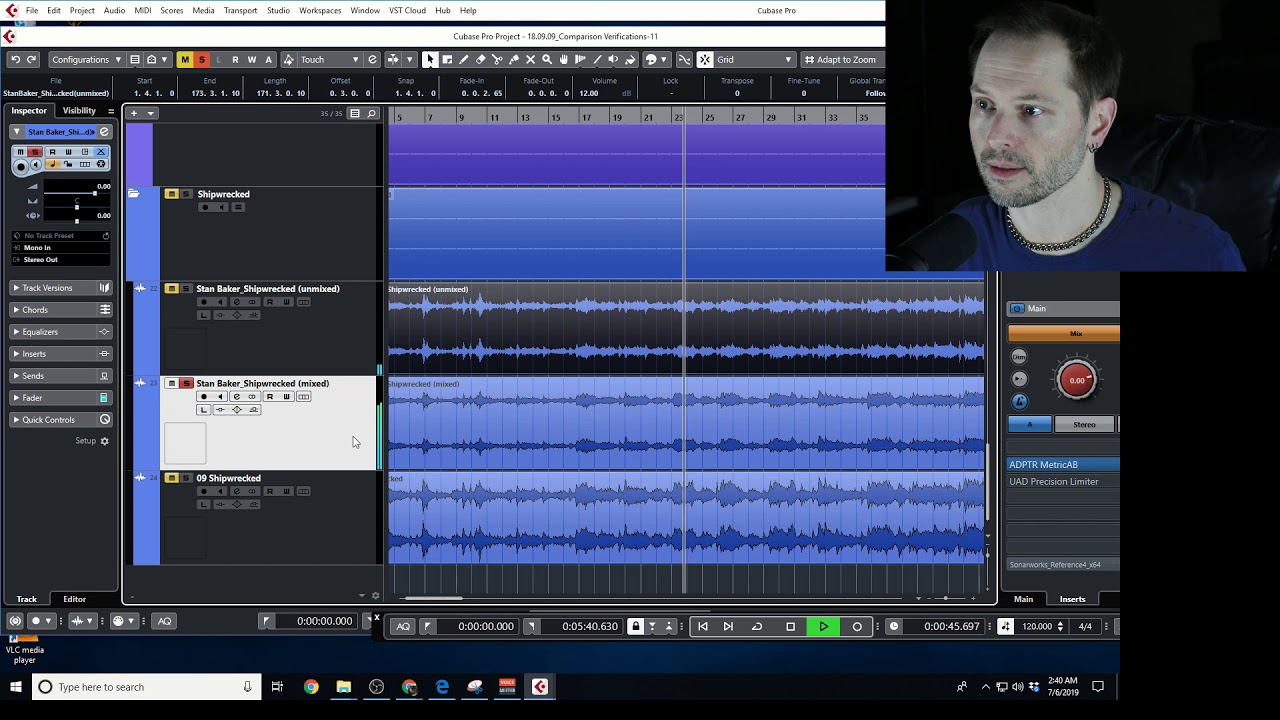 Unmixed vs mixed vs mastering featuring Shipwrecked by Stan Baker!