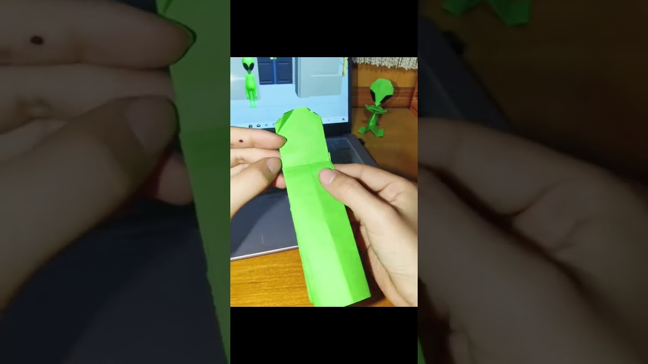 Handmade Alien Invasion #Sniping aliens#Origami alien#Self-made peripheral