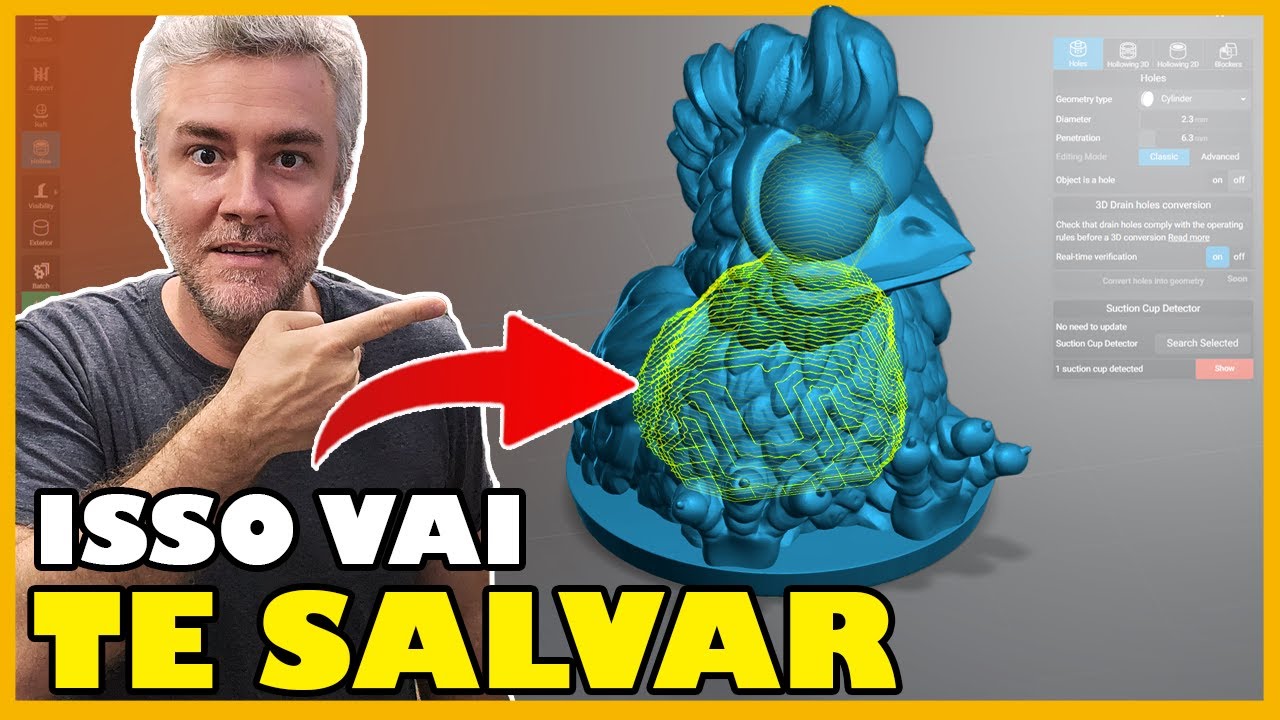 Evite a sucção na impressão 3D com resina com essa funcionalidade incrível!