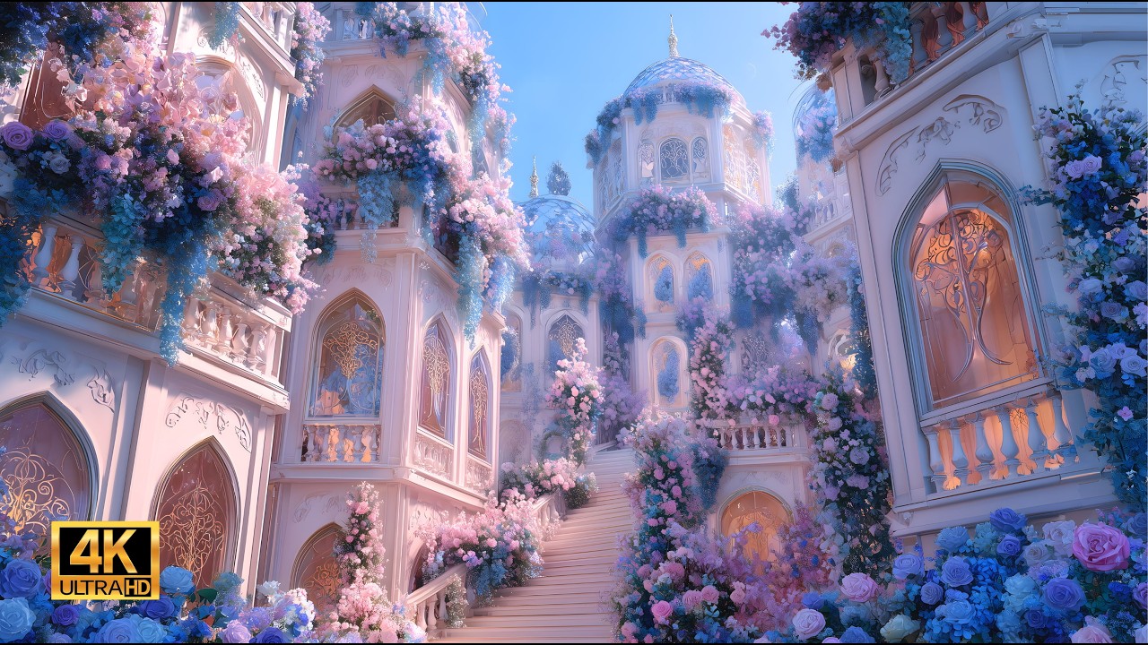 The Blue Blossom Palace: A 4K Fairytale Dreamscape of Serenity & Elegance | ELR-031