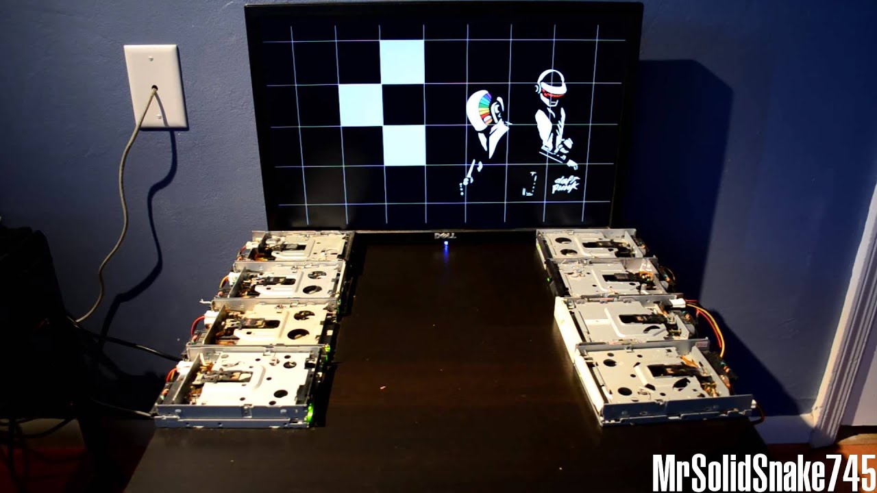 Daft Punk - Aerodynamic on eight floppy drives