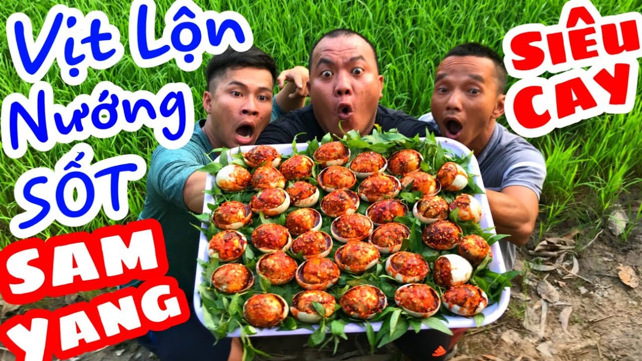 TXTV - Bà Xàm Làm Hột Vịt Lộn Nướng Sốt Siêu cay Samyang theo cách lạ chưa từng thấy