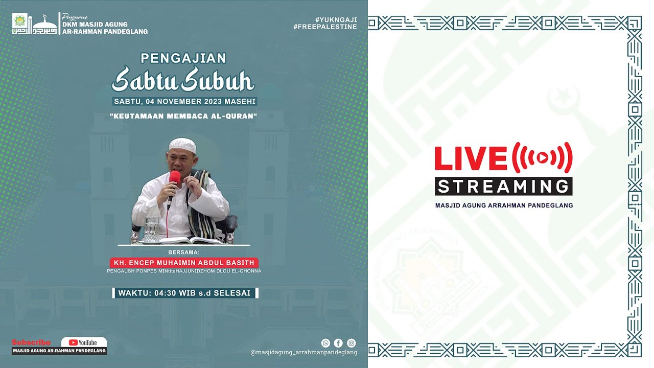 🔴LIVE Pengajian Sabtu Subuh 