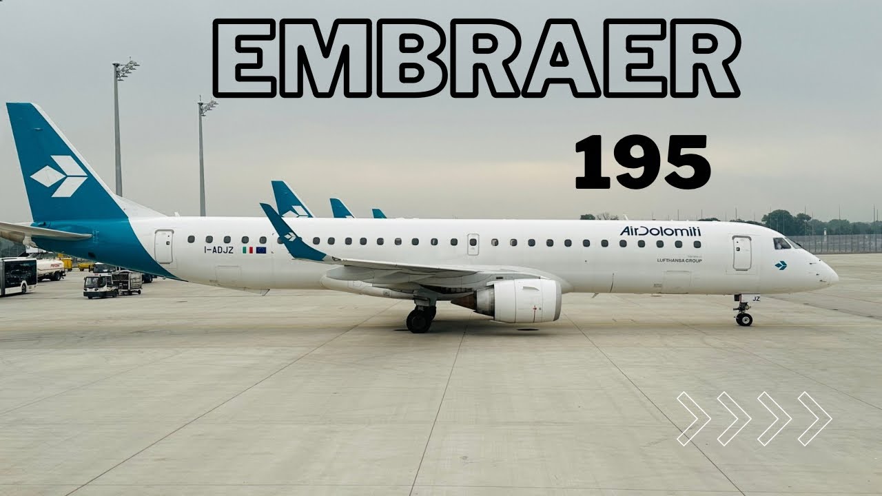 A Pleasant Experience on Air Dolomiti Embraer 195 Bari-Munich (4K)