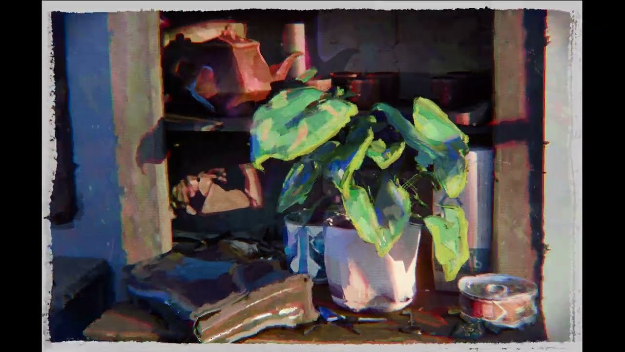 Blender Painterly Golden hour Still Life