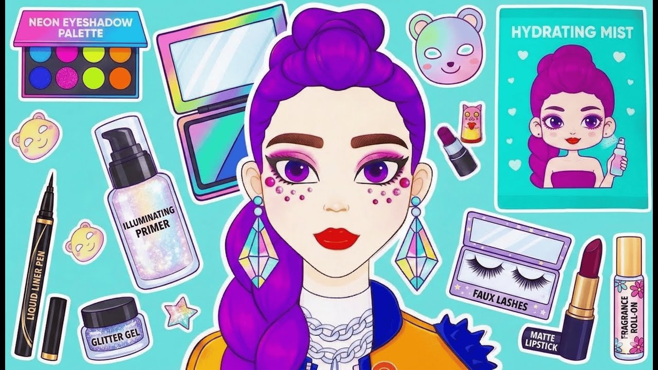 Glow-up K-Pop di Rumi! 💧👹 Scatola beauty in carta & makeup hacks 💄✨