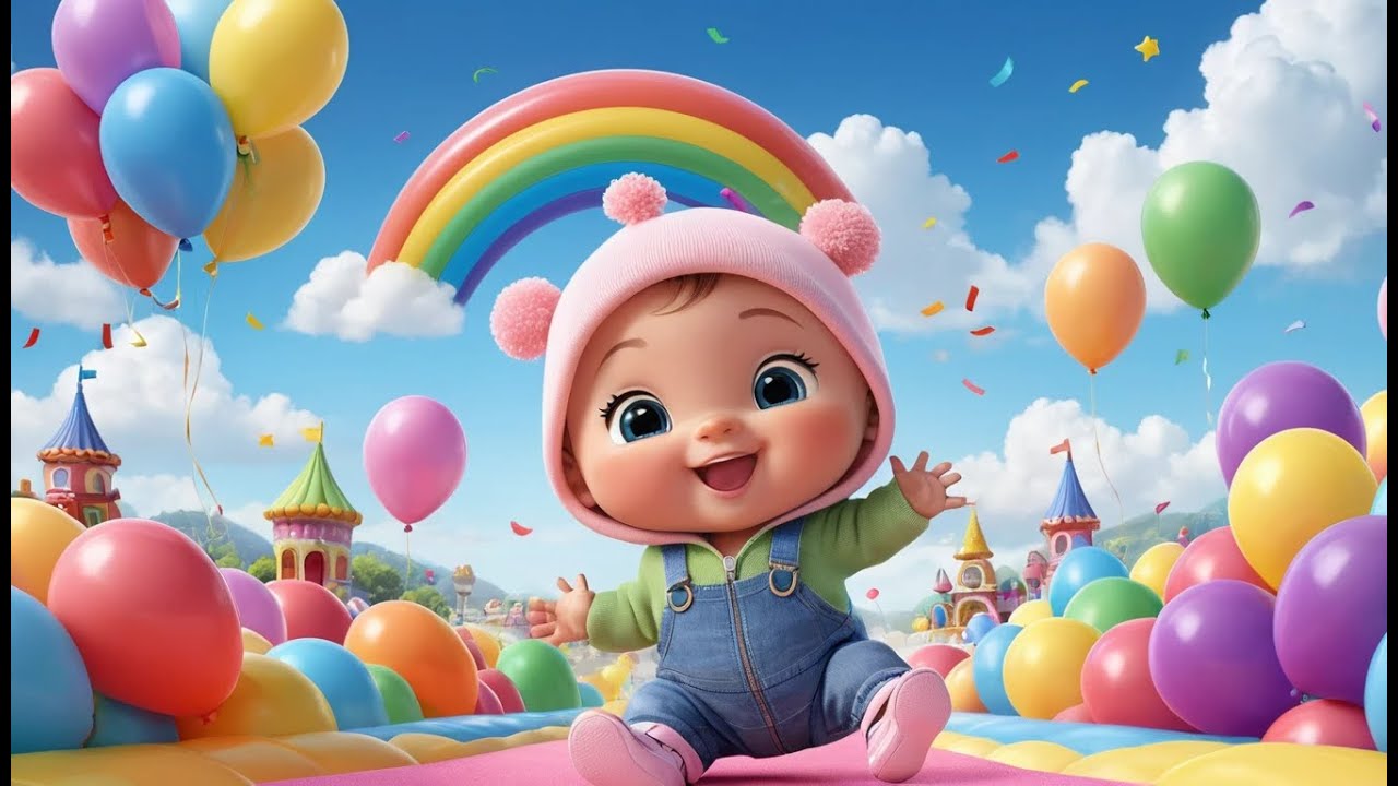 Magic Rainbow Balloon Pop | Fun Nursery Rhyme for Kids | Baby Learning Song