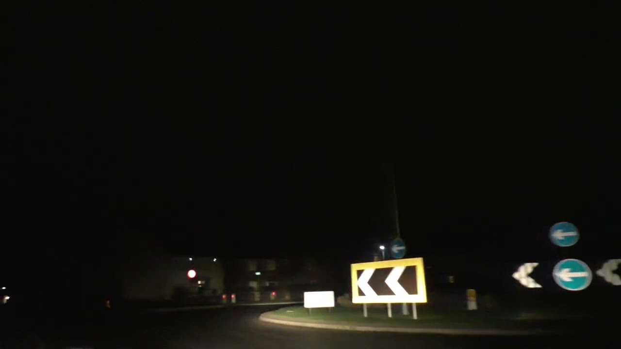 Night Drive On The A148 From Cromer To Holt, Norfolk, England Friday, 17th January 2025