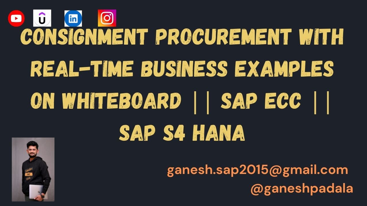 Consignment Procurement with Real-Time business examples on Whiteboard  || SAP ECC || SAP S4 HANA